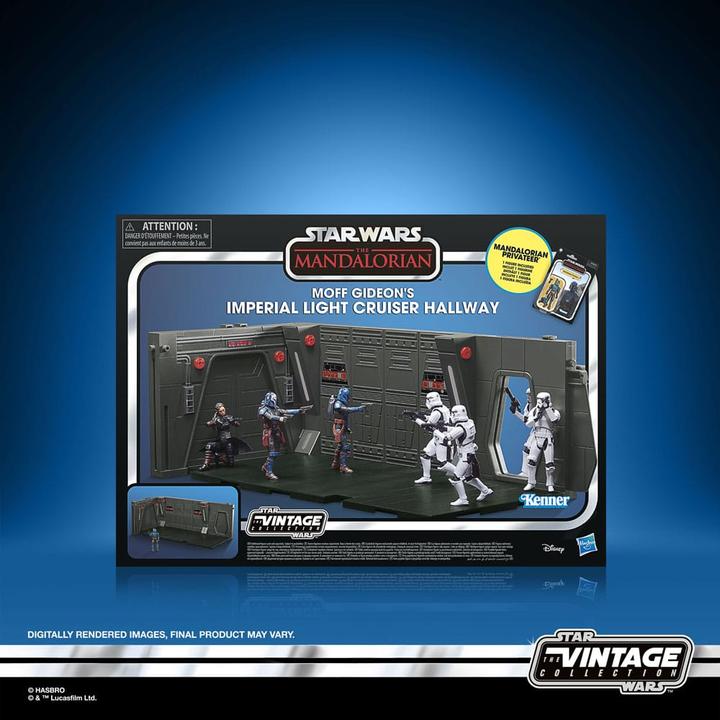 Produktbild Hasbro Star Wars: The Mandalorian Vintage Collection Moff Gideon's Imperial Light Cruiser Hallway mit Manda