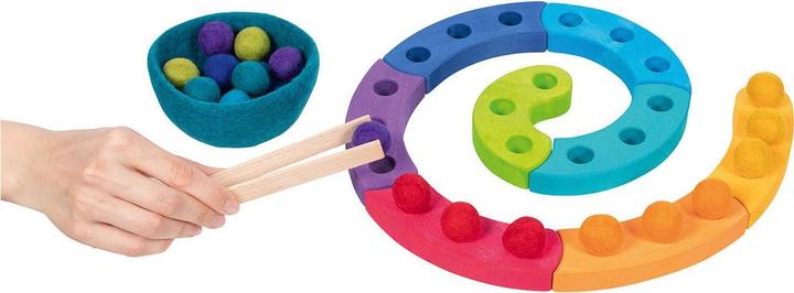 Immagine prodotto Goki Spirale di legno per l'ordinamento dei colori, 29 pezzi.