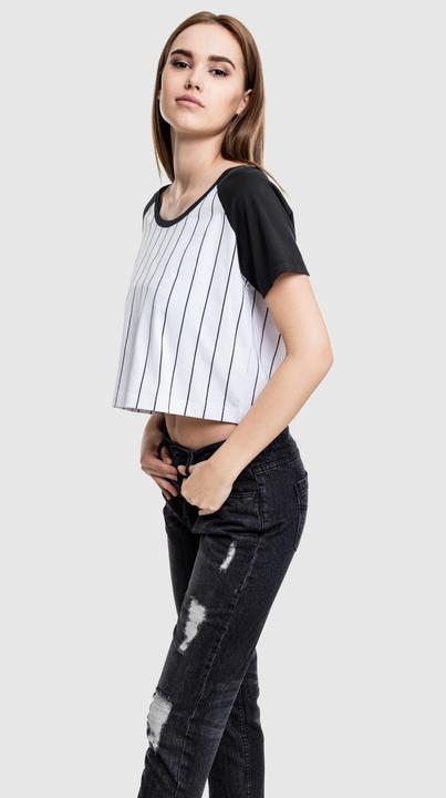Actual product image Urban Classics Ladies Cropped Baseball Tee (XS)