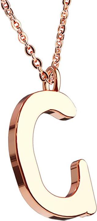 Produktbild Star Piercing Kette rosegold Anhänger Buchstabe C (ohne Messing, Chirurgenstahl 316L)