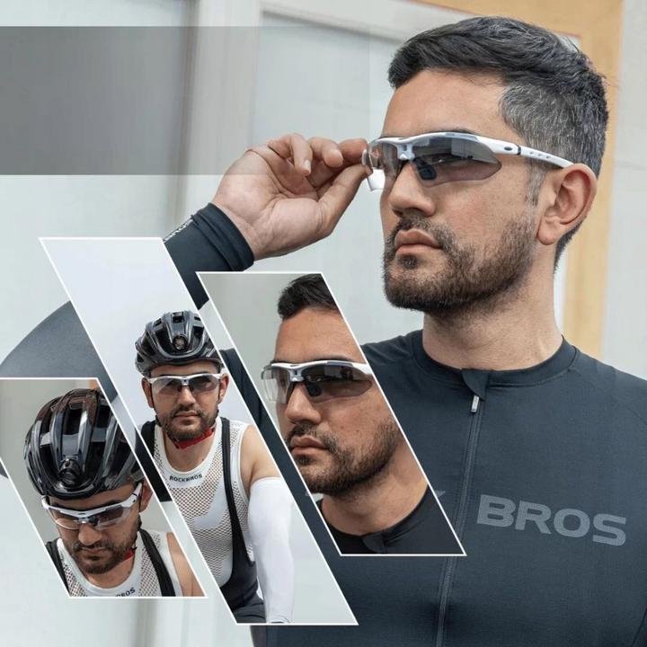 Image du produit Rockbros 10002 lunettes polarisantes pour cyclistes - blanc (Noir, Blanc)