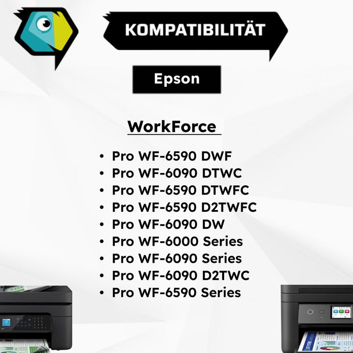 Image du produit Inkadoo Cartouches d'encre compatibles avec Epson C13T907140 / T9071, noir noir (CF)