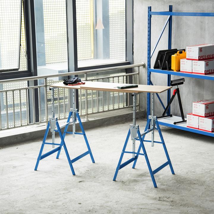 Immagine prodotto Homcom Set di 2 cavalletti da ponteggio (58 cm, 68 cm)