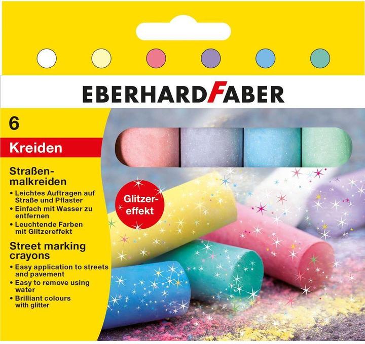 Produktbild EberhardFaber Strassenmalkreide Glitzer (Mehrfarbig, 6 x)