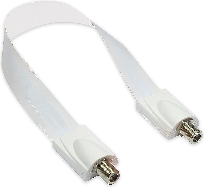 Produktbild Good Connections SAT Fensterdurchführung High-Quality, weiss, Gesamtlänge inkl. Stecker 32cm, flexible Länge 23cm (Fensterdurchführung)