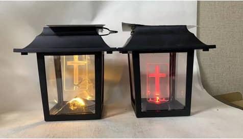 Image du produit PBS Austria Lanterne funéraire LED solaire noire (1 x)