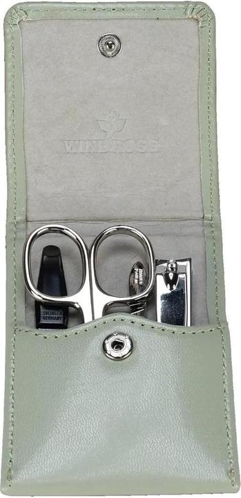 Windrose 803682.14 - Trousse de manucure 4 pièces Merino Moda sauge