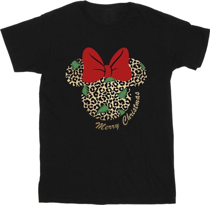 Actual product image Disney Mens Minnie Mouse Leopard Christmas T-Shirt (4XL)