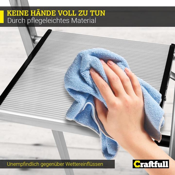 Image du produit Craftfull 5-stufige Stehleiter CF-133B mit Ablage, klappbar (Échelle à plate-forme, 94.50 cm)