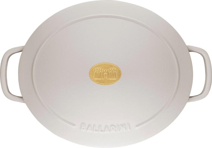 Immagine prodotto Ballarini Cocotte BELLAMONTE 37 cm ovale 9,5 litri in ghisa arrosto bianco (37 cm, Pirofila + casseruola, Ghisa)