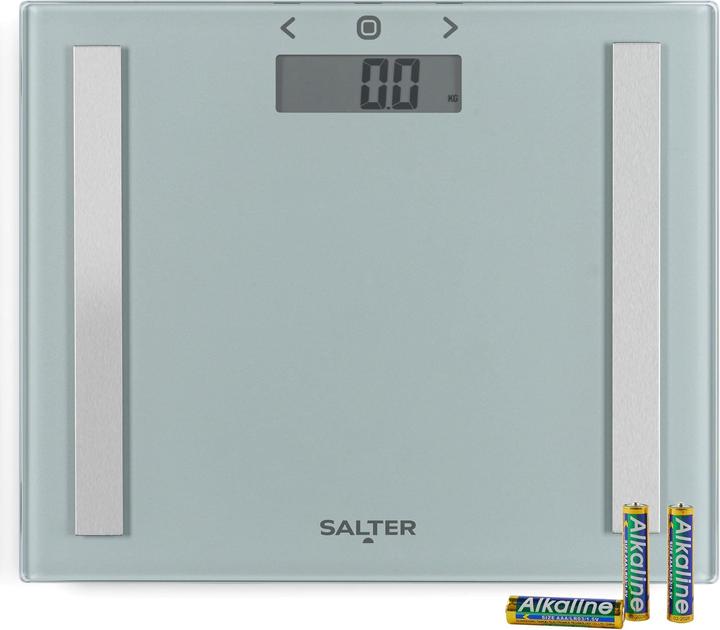 Salter 9113 SV3RAREU16 Compact Glass Analyser Bathroom Scales - Silver (150 kg)