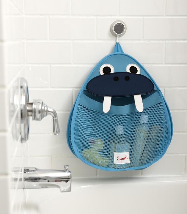 Image du produit 3 Sprouts Sac à suspendre pour les ustensiles de salle de bain avec un joli motif animalier.