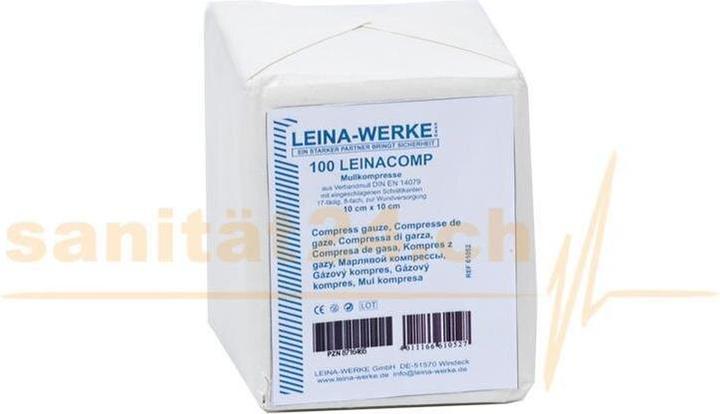 Actual product image Leina Gauze compresses 7.5 cm x 7.5 cm / 12-fold / 100 pcs.