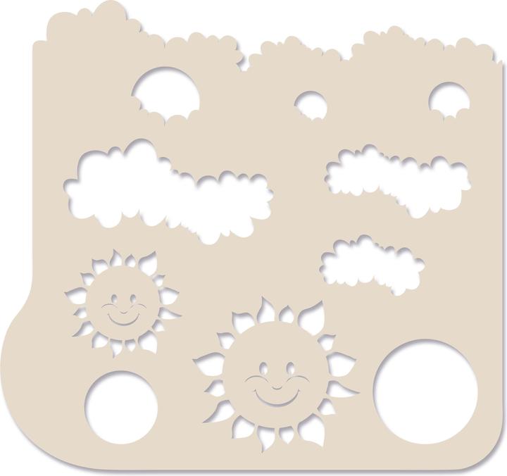 Immagine prodotto Martellato Stencil ad aerografo Sole e nuvole