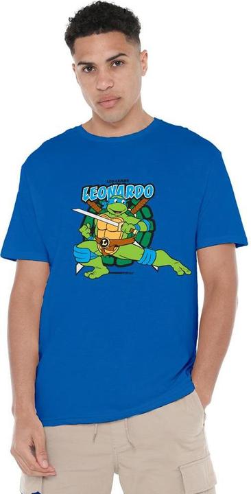 Actual product image Teenage Mutant NT Mens Leonardo Leads T-Shirt (4XL)