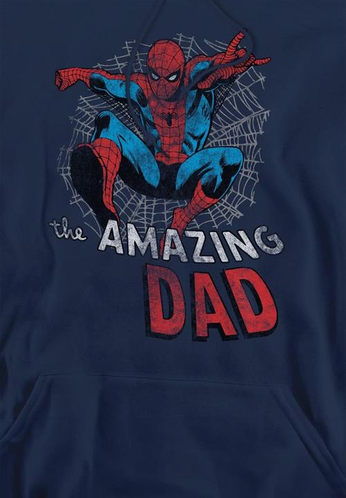 Actual product image Spiderman Mens Spider Dad Fathers Day Hoodie (L)