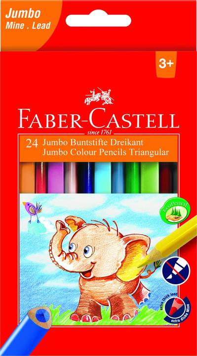 Image du produit Faber-Castell JUMBO - Crayons de couleur (Multicolore, 24 x)
