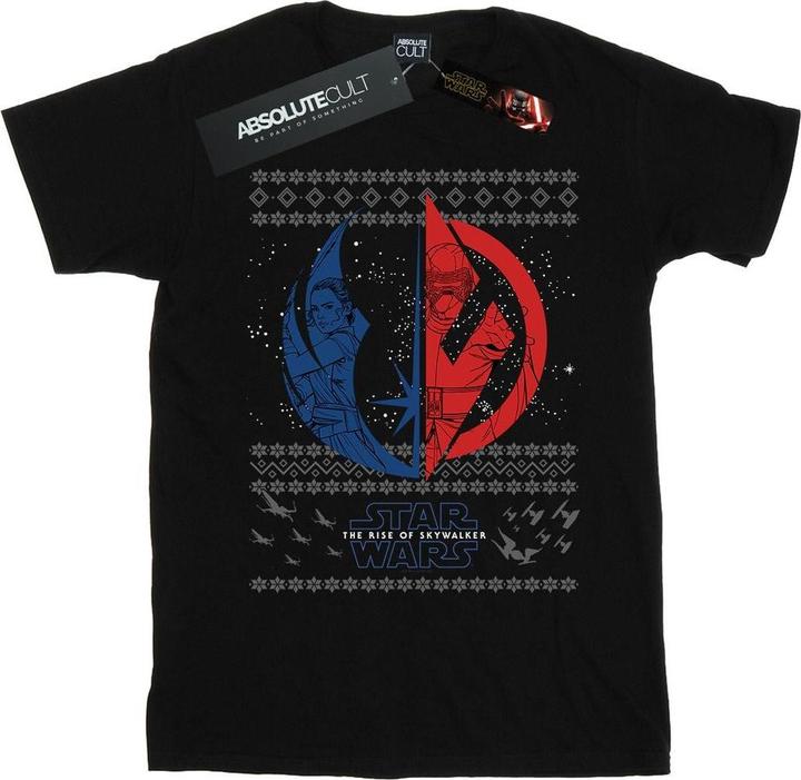 Star Wars The Rise Of Skywalker Christmas Split Symbol TShirt (L)