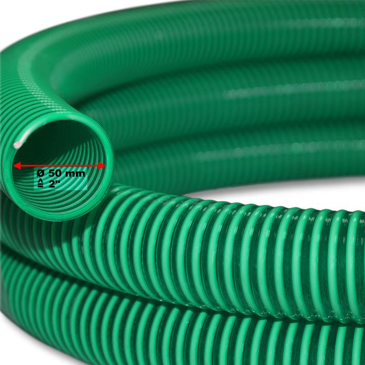 Image du produit Wiltec 10m de tuyau d'aspiration tuyau de pression en 50mm (2") flexible tuyau spiralé (10 m, 50 mm)