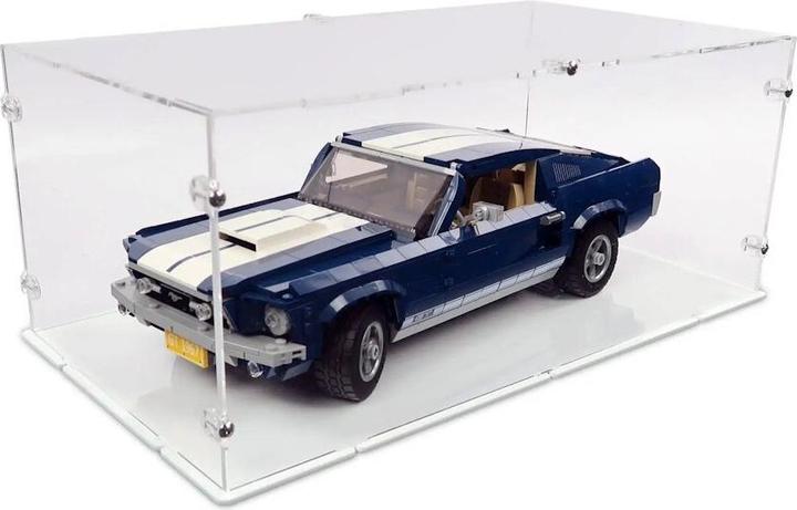 iDisplayit Display in acrilico per LEGO® 10265 Ford Mustang (con fondo bianco)
