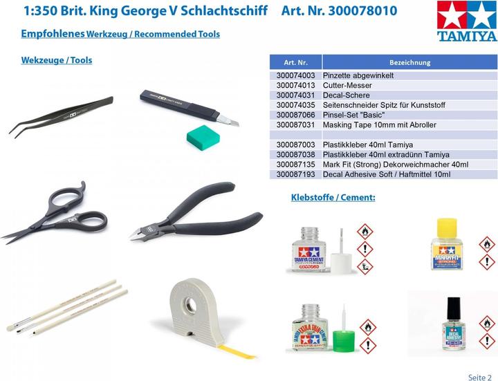 Actual product image Tamiya King George V
