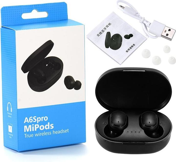 Produktbild PhoneLook Kabellose Bluetooth Kopfhörer A6S inkl. Mikrofon, Touch Control und Lade Etui mit LED Anzeige (ANC, Kabellos)