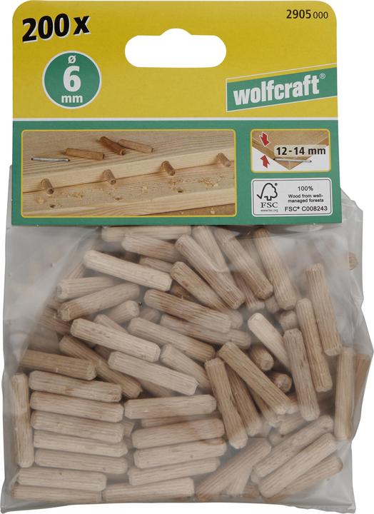 Image du produit wolfcraft wolfcraft 50 Langholzdübel Buche ø6x30mm (50 pcs)