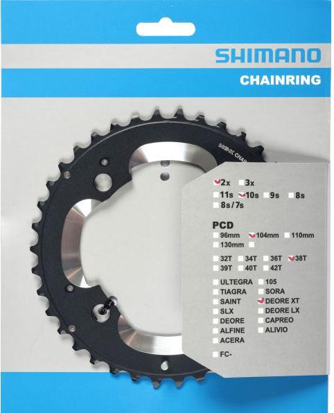 Actual product image Shimano Deore XT FC-M785 chainring AM 10-speed (38)