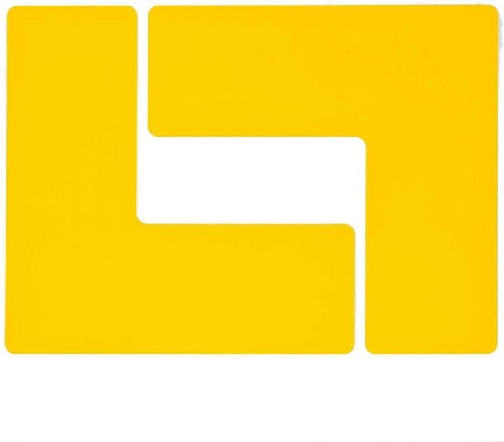 Immagine prodotto Brady B-514, ToughStripe, marcatura a L per pavimenti, poliestere, giallo, 76,2 x 203,2 mm (1 PU = 20 pz.)