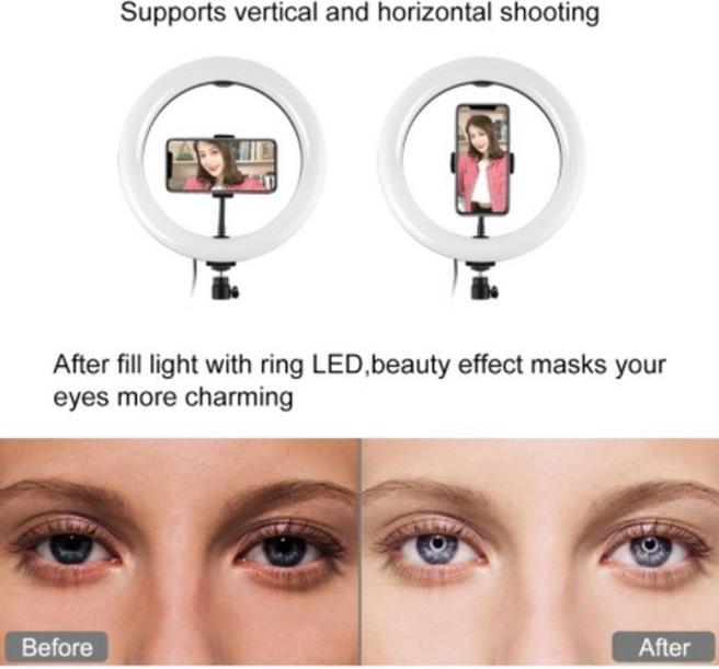 Actual product image Puluz 10.2" RGBWW 168 Marquee LED Ring Light & 165cm Tripod (Ring light)
