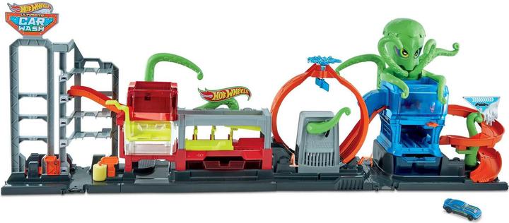 Produktbild Hot Wheels City Color Reveal Ultimative Auto-Waschanlage Spielset mit 1 Farbwechsel-Fahrzeug für Kin