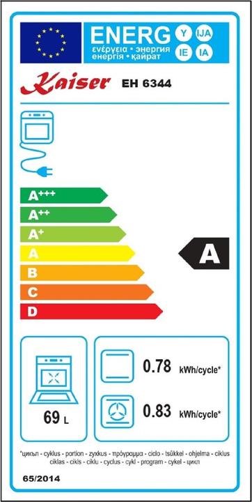 Label énergétique Kaiser EH 6306 RS + KCT 6715 F