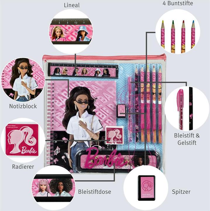 Produktbild Undercover Schreibset Barbie 9-teilig