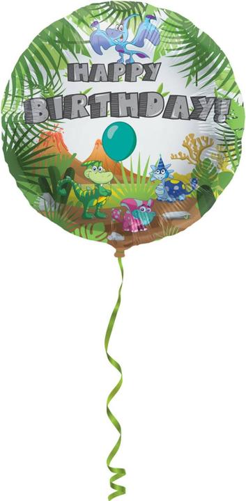 Image du produit Folat Ballon transparent ' Joyeux anniversaire † dinosaure - (1 x)