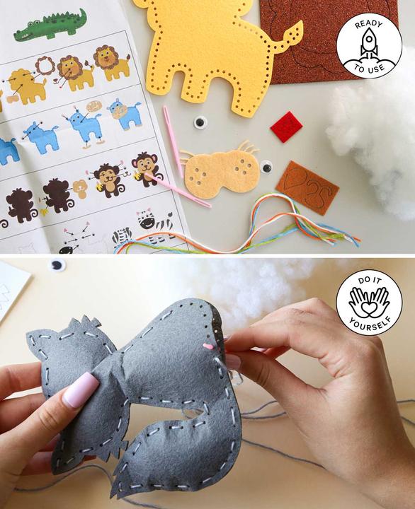 Produktbild I Am Creative Filznähset, Komplettset Tiere