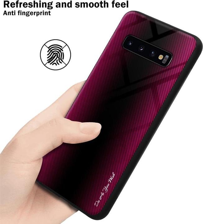 Produktbild Cadorabo TPU Gestreiftes Glas Cover (Samsung Galaxy S10)