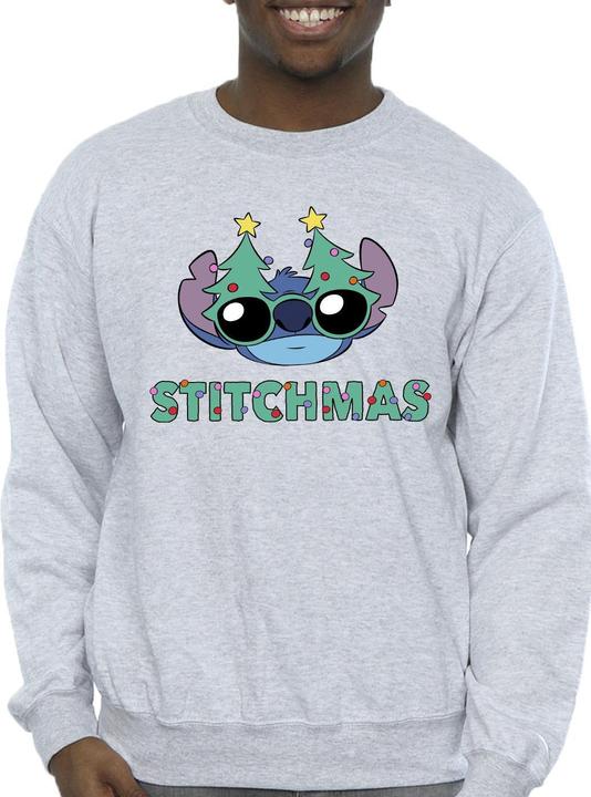 Actual product image Disney Mens Lilo & Stitch Stitchmas Glasses Sweatshirt (3XL)