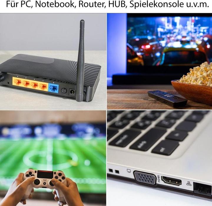 Produktbild Hermex Netzwerkkabel Flachkabel Ethernet (UTP, CAT7, 15 m)