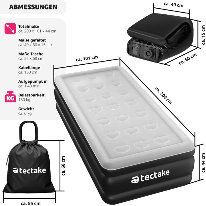 Actual product image tectake Inflatable Mattress AirDreams with Electric Pump