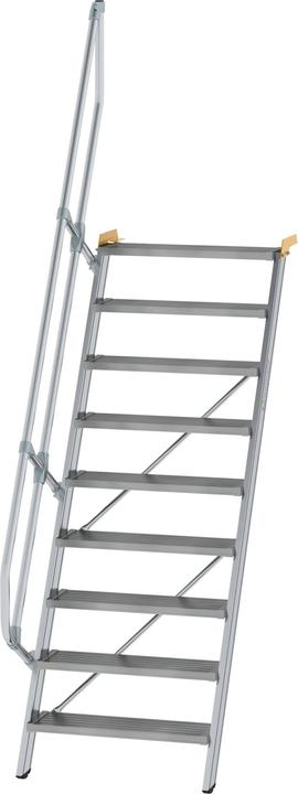 Productafbeelding Munk Trap 60ï¿½ tredebreedte 800 mm 9 treden aluminium geribbeld (80 cm)