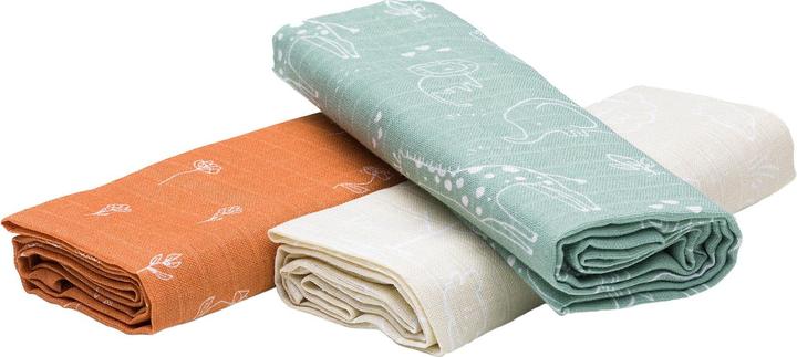 Produktbild Fillikid Windeln BW bedruckt 75x75 3St (75 cm, 75 cm)