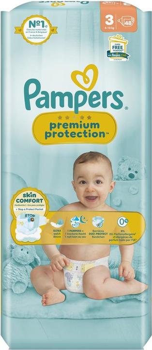 Image du produit Pampers Premium Protection (Taille 3, Pack mensuel, 48 pièce(s))