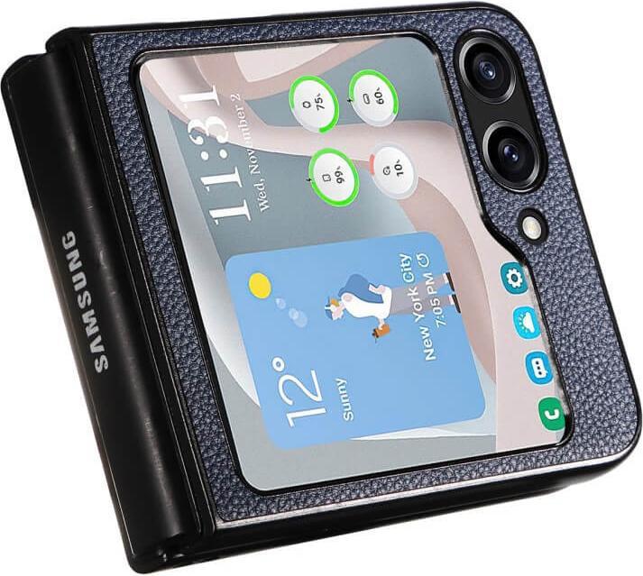 Image du produit Cover-Discount Galaxy Z Flip5 - Housse hybride bleu foncé (Samsung Galaxy Z Flip5)