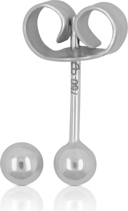 Immagine prodotto Muau Orecchini in oro bianco 750, 3 mm (Oro bianco 750/18 carati)