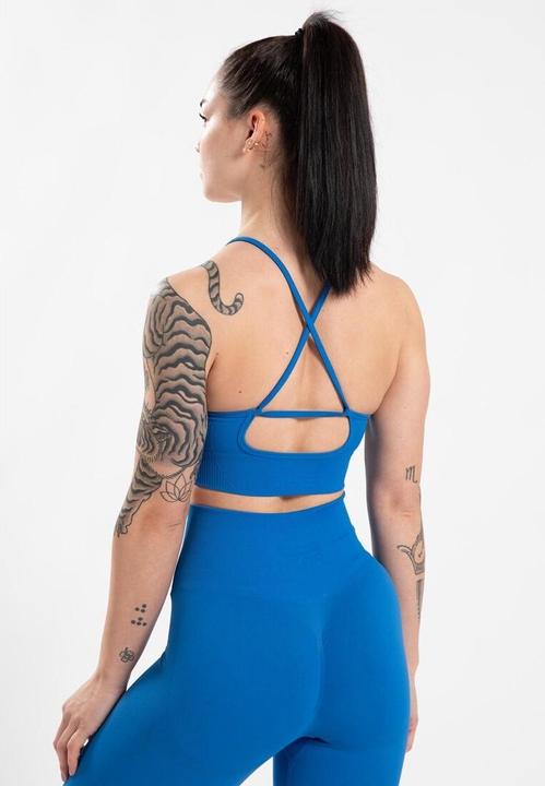 Actual product image Gorilla Wear Olivia Seamless Sports Bra - blau (M/L)