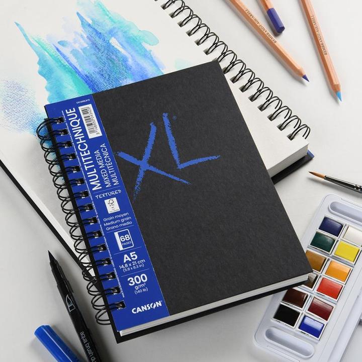 Actual product image Canson Sketchbook XL BOOK MIXED MEDIA Textured, DIN A4 34 sheets, 210 x 297 mm, portrait format, 300 g/q (A4)