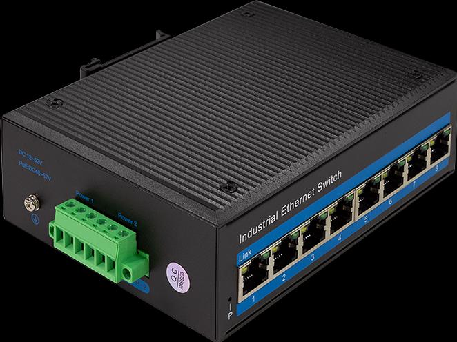 Produktbild LogiLink NS200 Industrieller Fast Ethernet Switch 8-Port 10/100 Mbps Hutschienenmontage (8 Ports)