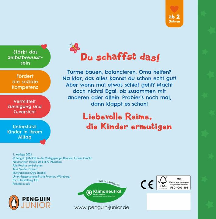 Actual product image Mein Starkmacher-Buch! - Du schaffst das ganz bestimmt, mein Schatz! (German)