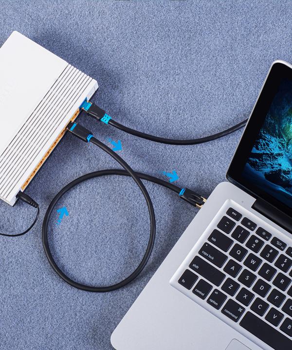 Actual product image Vention Category 8 SFTP Network Cable IKABK 8m Black (S/FTP, CAT8.1, 8 m)