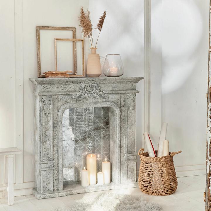 Actual product image Loberon Fireplace console Rethonvillers grey